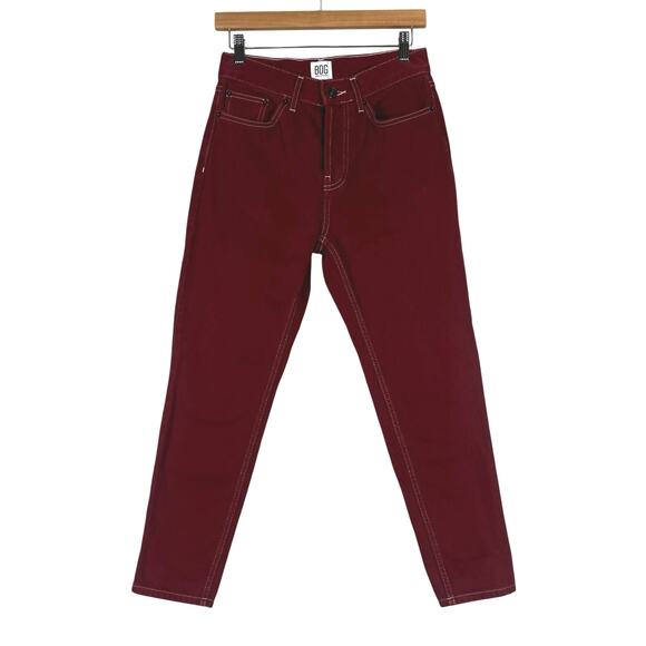 BDG Urban Outfitters Dad Jeans Womens 28 Rust Red Straight Leg 90s Retro Fall - Picture 1 of 7